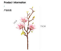 1PCS Decoración De Flores Artificiales Simples Chinas Perfume De Gradiente Alta Simulación Loto Magnolia Adorno Para El Hogar Y Fiestas - details 2