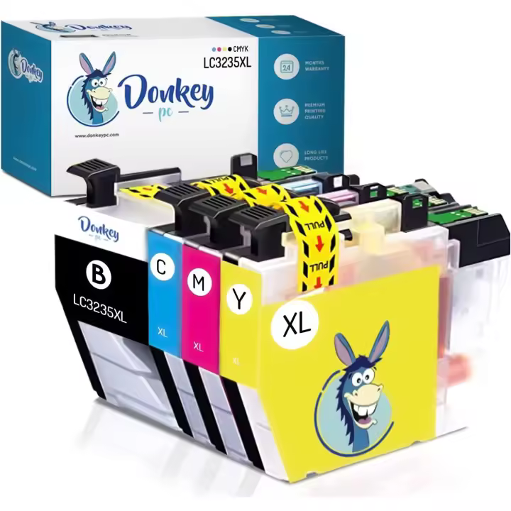 Donkey pc - Cartuchos de Tinta Compatible Brother LC-3235 (CMYK) - 1