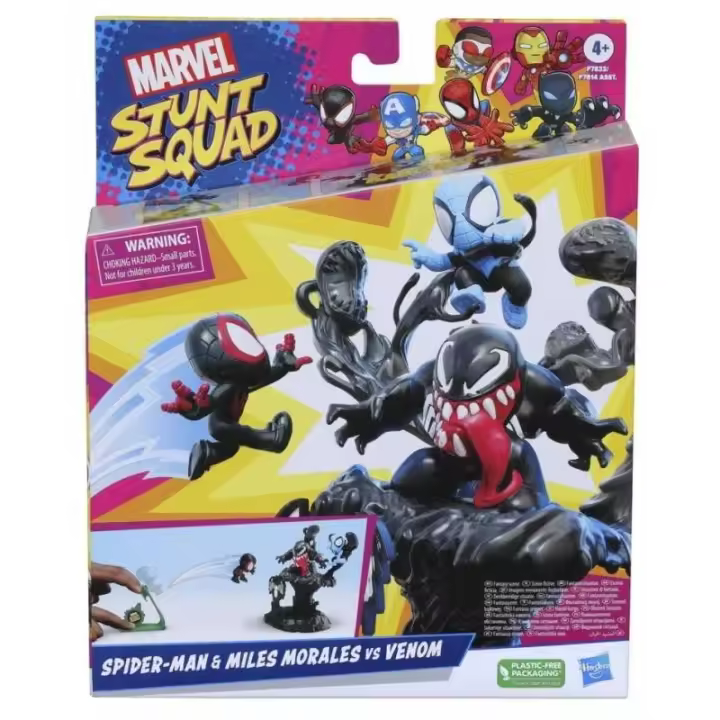 MARVEL STUNT SQUAD SPIDER-MAN Y MILES MORALES VS VENOM DE HASBRO - 1