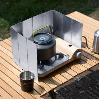 Escudo De Viento Para Estufa De Gas Plegable 8/10 Platos Para Camping Al Aire Libre Material De Aleación De Aluminio Resistente Al Viento Accesorio De Cocina Al Aire Libre - details 12