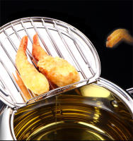 Olla De Freír Profunda Japonesa Con Termómetro Y Tapa Acero Inoxidable 304 Para Cocina Tempura Tamaño 20-24 Cm - details 1