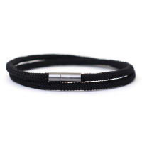 Nuevo Pulsera De Hombre Con Cordón De Nylon 4mm Doble Capa Hilo Sortuador Desmontable Hebilla Negra Regalo Para Él - details 8