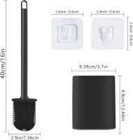 Escobilla de Baño de silicona, Mango de plástico - details 0