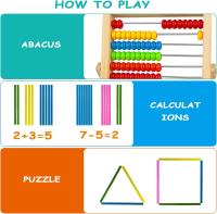 Cálculo De Abacús De Madera Juguete Educativo Montessori Para Niños Juguetes De Aprendizaje Matemático De Guardería Regalos Para Bebés - details 7