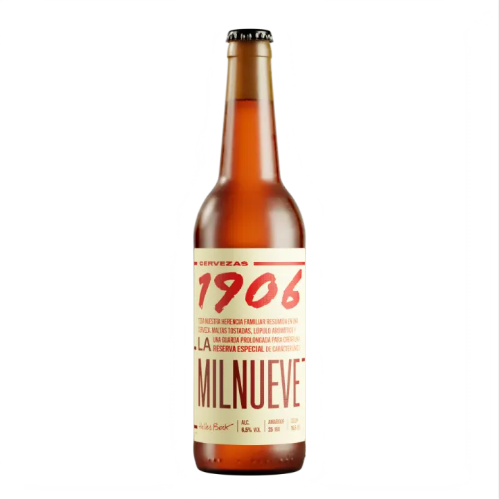 1906 Reserva Especial - Cerveza Lager Extra, Pack de 12 Botellas x 50 cl, Sabor Amargo y Aroma Tostado, Galardonada Internacionalmente, 6,5% Volumen de Alcohol - 1
