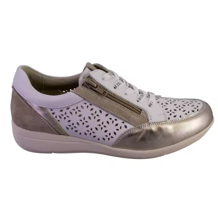TREINTAS 4312 Zapatillas casual de mujer blanco PIEL 525 - 1