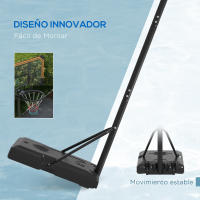 SPORTNOW Canasta de Baloncesto de Exterior con Altura Ajustable 235-264 cm Aro de Baloncesto con Soporte Canasta de Baloncesto con Ruedas Base Rellenable Negro - details 5