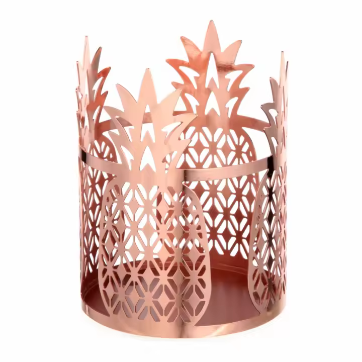 Linterna de vela hueca de hierro forjado de estilo retro para bar, hogar, boda (plata) - 1