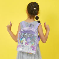Mochila De PVC Transparente Con Diseño De Unicornio Para Niñas Mochila De Princesa Para Jardín De Infantes Y Escuela Para Niños - details 3