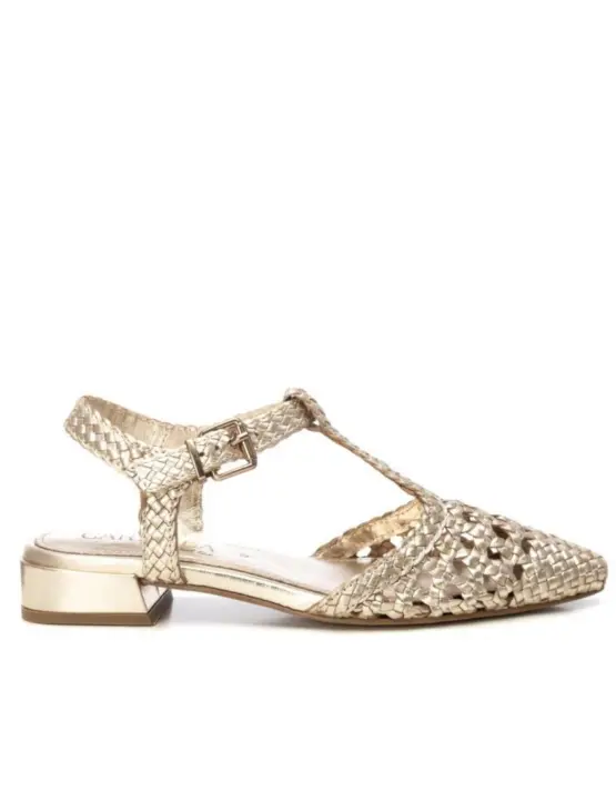 Zapato Carmela trenzado oro mujer - 1