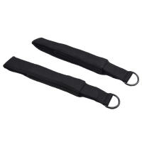 2pcs Anillas De Pilates Dobles Con Correas Para Pies En Negro Equipo De Fitness Reformer Con D-rings Bandas De Resistencia De Poliéster - details 11