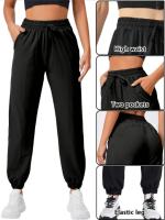 Pantalones De Running Y Fitness Para Mujeres Con Bolsillos Laterales Pantalones Deportivos Casuales De Yoga Atado a La Rodilla - details 1