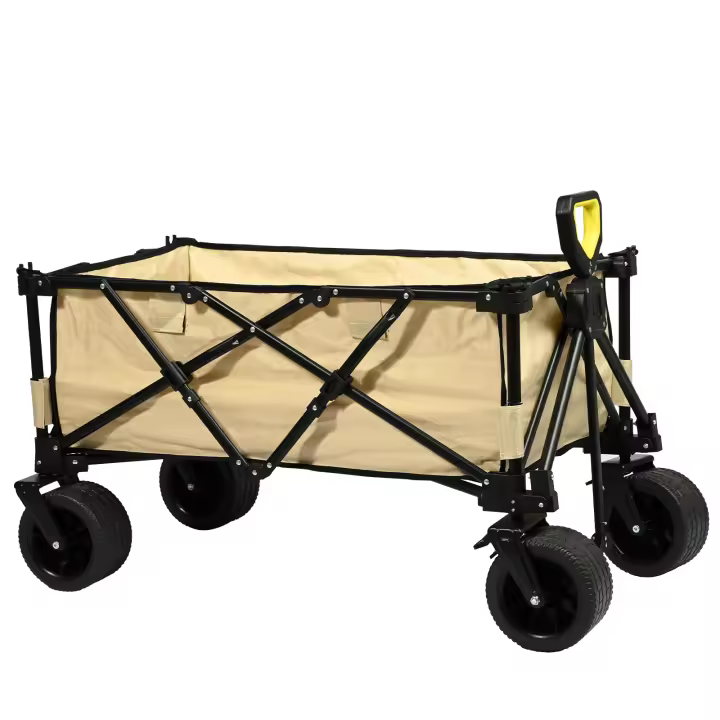 S7 STAR 7 inch Carrito Plegable de Carga con Rueda Ancha, Carro de Transporte Compacto y Ligero, Ideal para Compras, Jardín, Camping y Playa, Manillar Ajustable y Gran Capacidad, Fácil de Guardar - 1