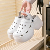 Zapatillas De Plataforma Gruesa Para Mujer Sandalias Antideslizantes De Playa Moda Verano Suela De EVA Clogs Tacón Alto - details 3