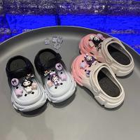 Sandalias De Verano Para Niñas Sanrio Kuromi Corte Transpirables Cómodas Y Moda Suaves Para Exterior Playa Casual Tallas Trueñas - details 2