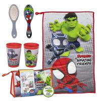 Neceser de Viaje Spidey, Neceser de Viaje Hulk, Neceser Escolar Spiderman Hulk, Accesorios Spiderman Hulk, Set de Aseo Spiderman Hulk, Infantil, Niños, Niñas, Licencia 100% Oficial, 23 x 15 x 8 cm, Cerdá - Kiglam - details 0