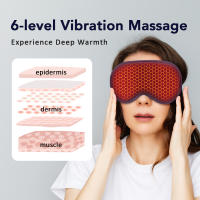 Mascarilla De Ojos Caliente Con Carga USB Masaje De Vibración Para Alivio De La Fatiga Ocular Calor Para Dormir Oficina Hogar Viaje Con Cubierta Antipolvo - details 2
