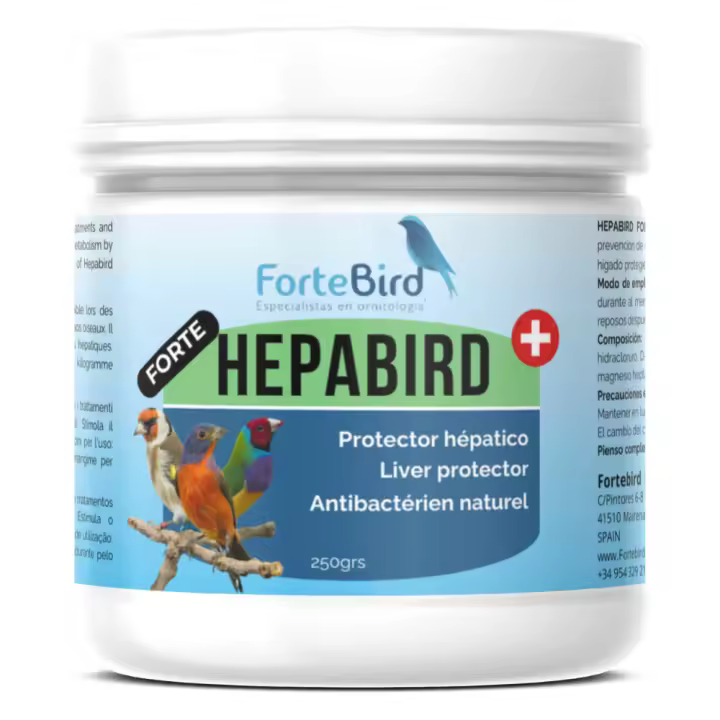 Hepabird Forte Protector hepático y cuidado para aves 250gr Fortebird - 1