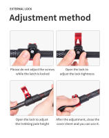 Naturehike Pares De Poles De Trecking De Fibra De Carbono Collapsible Telescópicas Pesas Ligera Para Caminar Senderismo Escalada - details 11