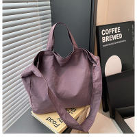 Bolso De Hombro Para Mujer De Lona Gran Capacidad Estilo Literario Ligero Y Sencillo Bolso Cruzado Con Manija De Viaje - details 23