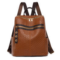 Mochila de nuevo estilo para mujer, moderna y versátil, mochila antirrobo retro, mochila de viaje de PU de gran capacidad. - details 2