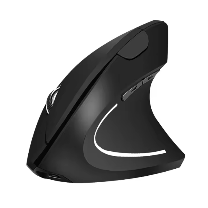 Ratón Vertical Inalámbrico Recargable Ergonómico, 3 NIVeles de DPI, Luz Fluente RGB, Juguetes Sin Cable - 1