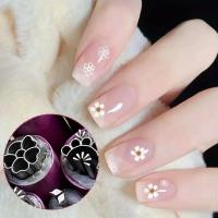 Set De 6 Copas Para Uñas Con Patrón Floral Herramienta De Decoración De Tela Kit De Sellado De Uñas Sin Alcohol - details 4