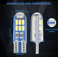 Lámparas LED T10 W5W 168 194 192 15 LED Strobe Marker Wedge Light DC 12V Para Placa De Identificación Y Lámpara De Claro - details 2