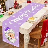 Lienzo De Mesa Festivo En Color Morado Para Navidad 2024 Bandera De Navidad Noel Regalo De Año Nuevo 2025 Material De Poliéster - details 1