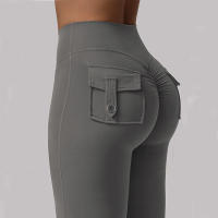 Leggings De Yoga Para Mujer 2024 Con Bolsillos Mallas De Compresión Estiramiento Alto Pierna Ancha Sensación De Nuca Ropa Deportiva De Fitness - details 11