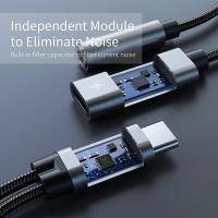Adaptador INF USB-C para auriculares de 3,5 mm y cargador USB-C Negro - details 2