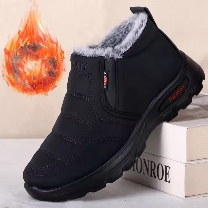 Botas De Invierno Para Hombres Y Mujeres Impermeables Con Peluche Lleno De Vida Hasta La Rodilla Botas De Nieve Con Suela De PVC Talla True - 1