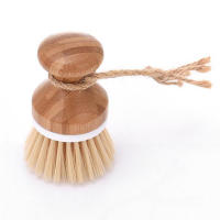 Cepillo De Limpieza Para Cocina Con Manija Larga De Bambú Cepillo De Lavado De Platos Suave Para Ollas Y Sartenes Antideslizantes Para Fregadero Y Estufa - details 10