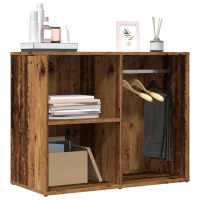 vidaXL Mueble vestidor madera ingeniería roble artesanal 80x40x65 cm en color Roble artisan/Madera antigua/Gris hormigón y más | almacenamiento funcional diseño moderno para baño dormitorio sala - details 1