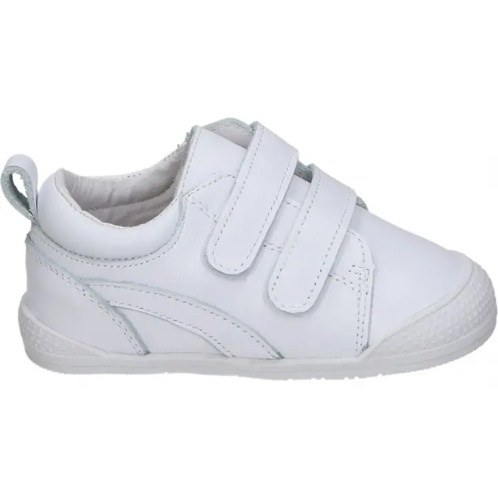 ÑAKOS | Zapatillas Infantiles Ñakos – Lonas en Color Blanco – Deportivas con Doble Velcro – Estilo Casual – Fácil de Poner y Quitar – Máxima Sujeción – Cómodas – Versátiles – Modelo 7036 - 1