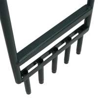 vidaXL Aireador césped 5 púas huecas acero recubrimiento polvo verde - details 3