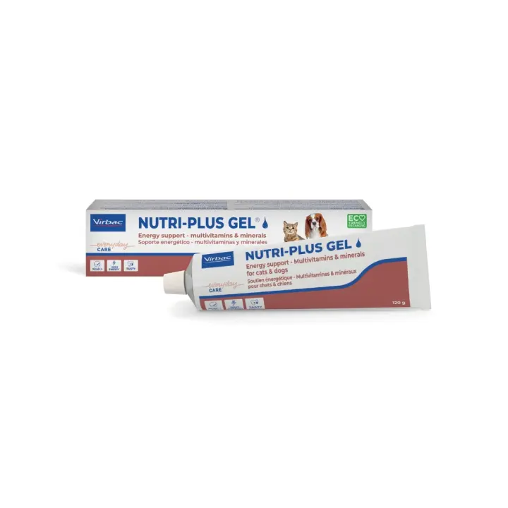 VIRBAC - Nutri Plus Gel (120 gr) - Alimento complementario energético para Perros y Gatos - 1