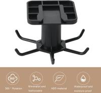 Soporte giratorio para utensilios de cocina 360, soporte para utensilios de cocina de 2 UDS Con 6 Ganchos, estante de almacenamiento sin perforación - details 3