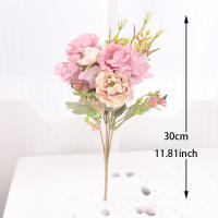 Flores Artificiales De Otoño Hydrangea Rosas Para Navidad Decoración De Habitaciones Vaso Mesa Fiesta Boda DIY Plantas Florales Falsas - details 1