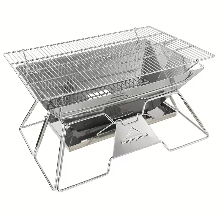 BOPORO Parrilla Barbacoa Incinerador MT3 Acero Inoxidable Plegable Portátil - 1