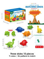 Juguete De Dinosaurio Para Niños Con Cesta De Almacenamiento Juego Educativo Montessori Aprendizaje Por Conteo Para Bebés Y Niños Pequeños - details 7