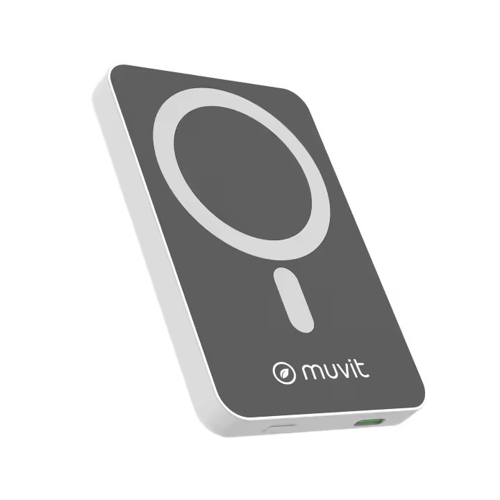 muvit for change power bank 5000 mAh/15W Magsafe + Output tipo C blanca - 1