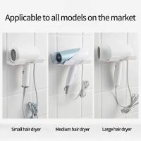Soporte De Secador De Pelo Montado En La Pared Para Baño Estante De Almacenamiento Plástico Con Adhesivo Fuerte Soporte De Sundries Para El Baño - details 12