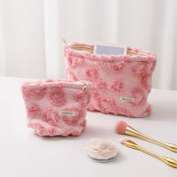 Bolso De Maquillaje Suave Rosa Lindo Portátil Para Cuidado De La Piel Y Almacenamiento De Labiales Estuche De Pincel Coreano De Mano - details 5
