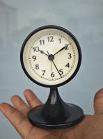 Reloj despertador analógico de metal Silencioso Negro con soporte desmontable Retro - details 3