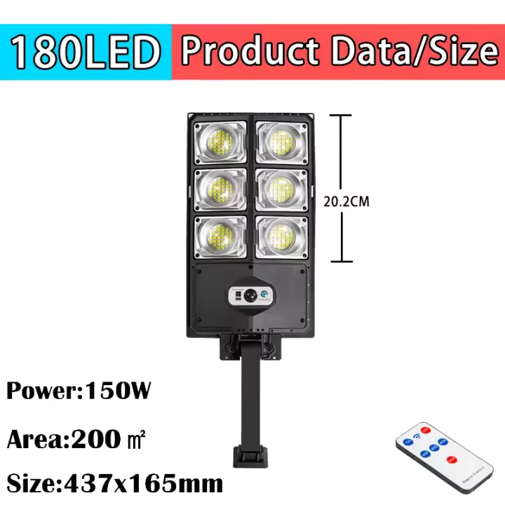 Farolas Solares LED para Exteriores 10000 Lúmenes - 1