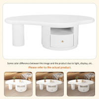 Mesa de Centro irregular en forma de NubeL 110 cm, A 60 cm, A 37,5 cm, tablero de MDF con 1 caja que incluye el cojeo de campo, Mesa de Centro Creative - details 5