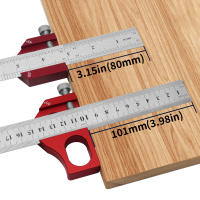 Bloque De Posicionamiento De Regla De Acero Ángulo De 45/60/90 Grados Línea De Marcado Calibrador De Madera Herramienta De Carpintería - details 15