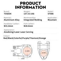 TOSEEK Tija De Bicicleta MTB 35mm CNC Ultraligera 0 Grados Elevación Durable Para DH AM Enduro Compatible Con Rueda Delantera 28.6mm - details 10