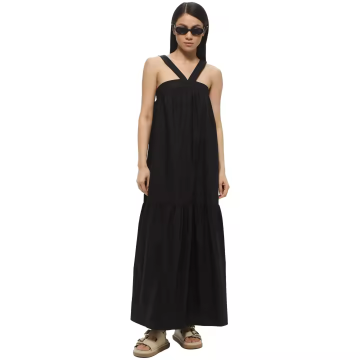 Vestido Largo de GAELLE PARIS con Escote Halter Color Negro - 1